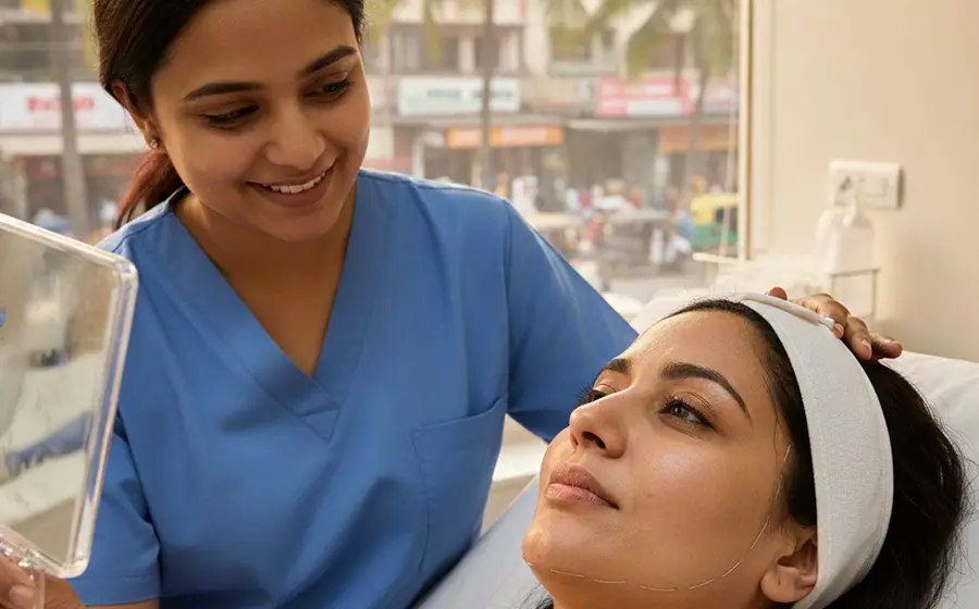 Facelift surgery in Bangalore improving facial firmness and youthful appearance