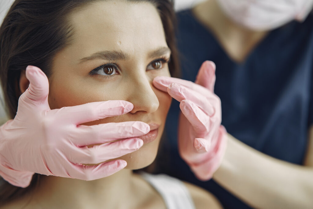 woman with doctor cosmetology studio 2
