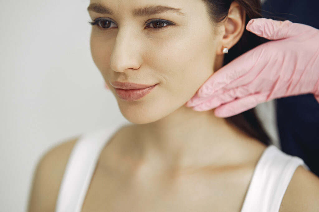 woman with doctor cosmetology studio 3