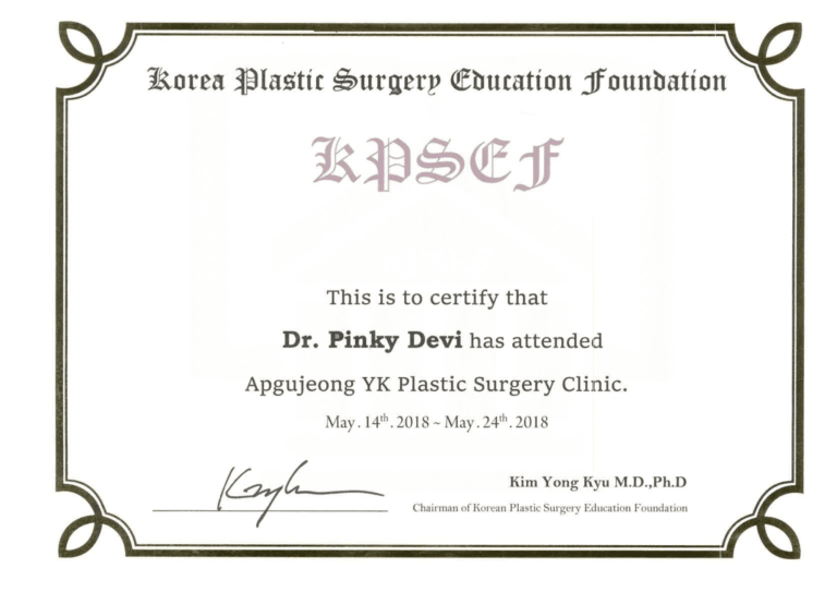 International Clinical Training-Apgujeong YK Plastic Surgery Clinic, South Korea