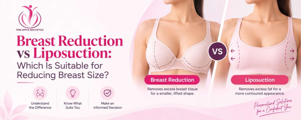 Breast Reduction vs Liposuction: Which Is Suitable for Reducing Breast Size? 1 breast reduction vs liposuction banner 100kb