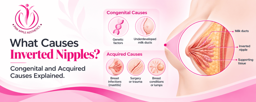 What Causes Inverted Nipples? Congenital and Acquired Causes Explained 1 Inverted Nipples Causes Explained 1